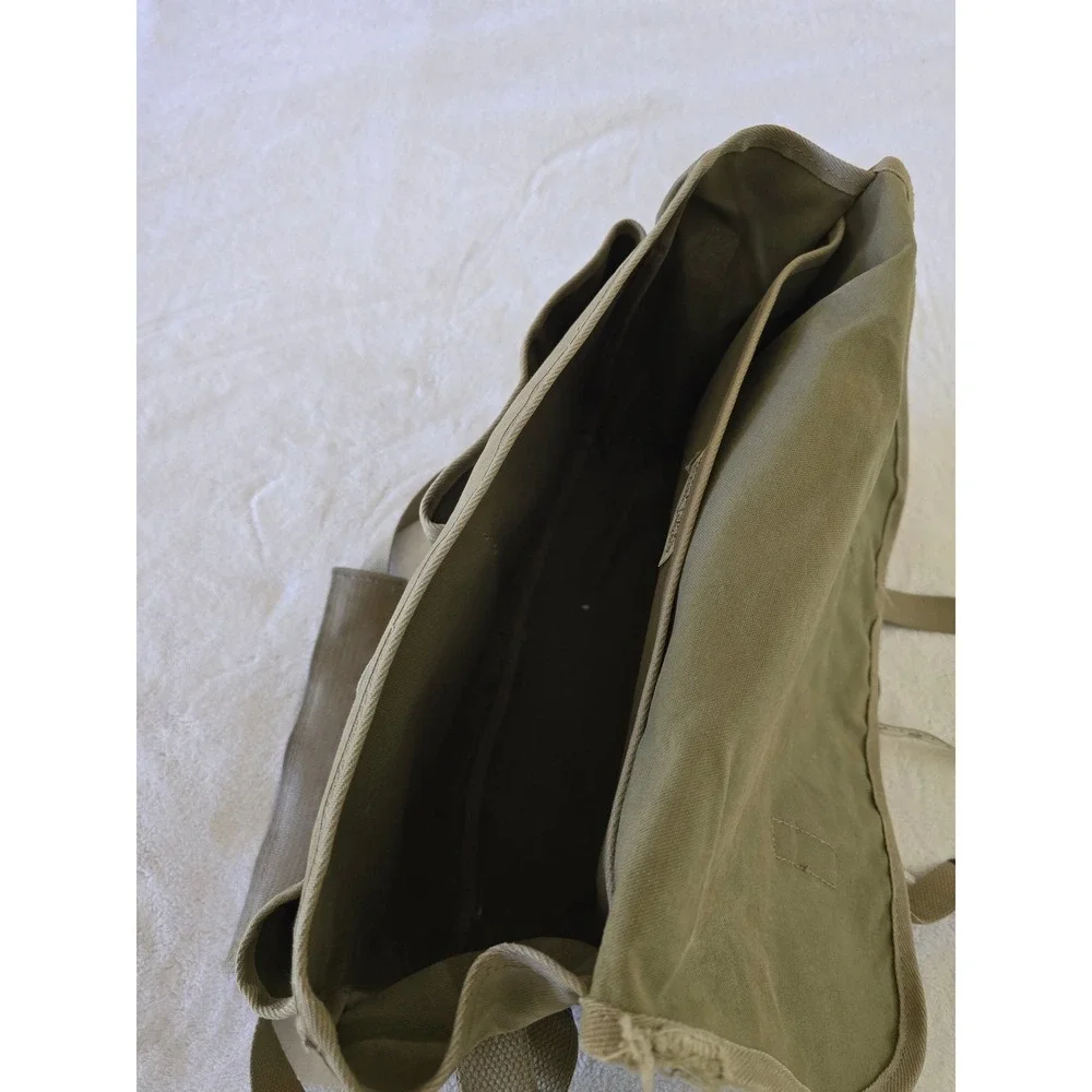 Vintage Banana Republic Messenger Bag Olive Canvas Paratrooper Made Israel Worn